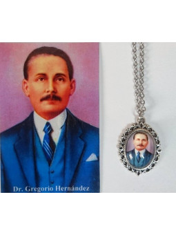 Emaillierte Medaille Gregorio Hernandez 14mm mit Druck