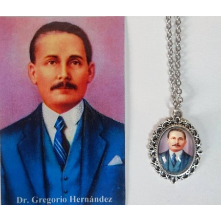 Emaillierte Medaille Gregorio Hernandez 14mm mit Druck