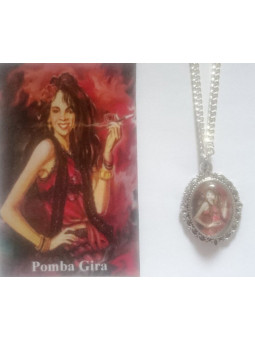 Pomba Gira 14mm emaillierte Medaille mit Druck