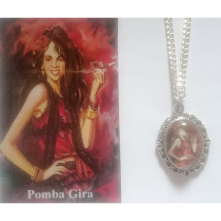 Pomba Gira 14mm emaillierte Medaille mit Druck