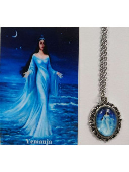 Yemanja emaillierte Medaille 14mm mit Druck