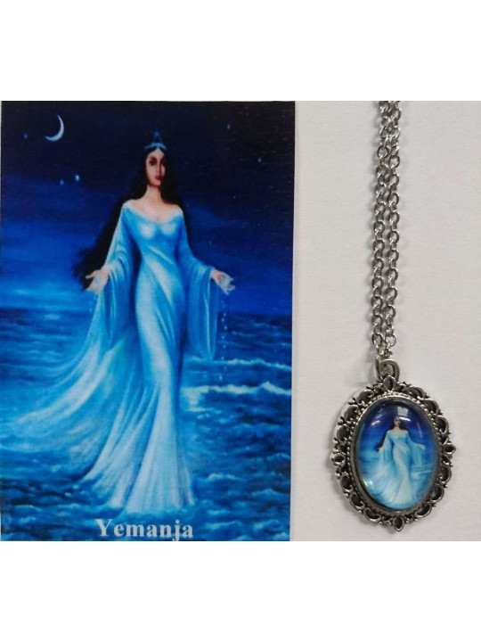 Yemanja emaillierte Medaille 14mm mit Druck