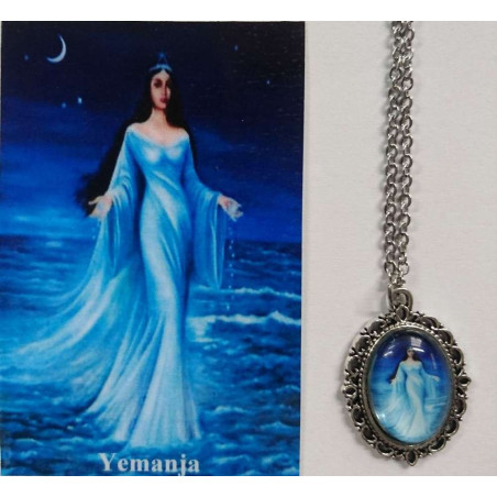 Yemanja emaillierte Medaille 14mm mit Druck