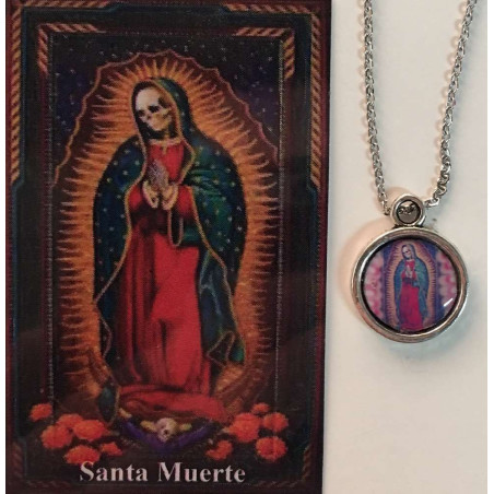 Emaillierte Medaille Santa Muerte 14mm mit Druck