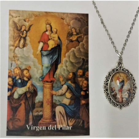 Jungfrau von Pilar emaillierte Medaille 14 mm mit Druck