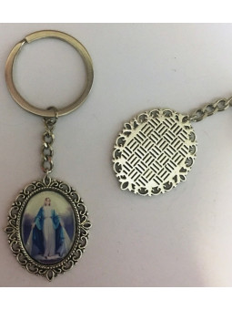 Emaillierter Schlüsselanhänger Wunderbare Jungfrau 45 x 30mm