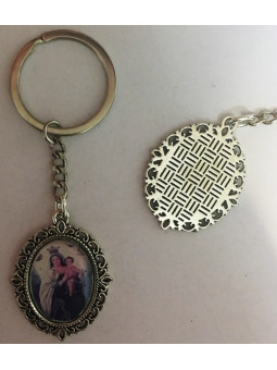 Jungfrau vom Berg Karmel Emaillierter Schlüsselanhänger 45 x 30mm