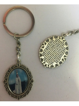 Jungfrau von Fatima emaillierter Schlüsselanhänger 45 x 30mm