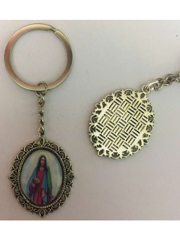 Santa Lucia emaillierter Schlüsselanhänger 45 x 30mm