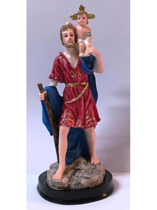 Heilige Cristobal 20 Zentimeter handgefertigte Harz-Statue