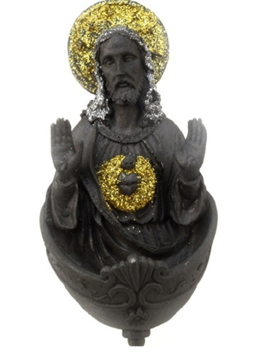 Christusbild aus Kunstharz, 17cm
