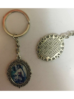 Emaillierter Schutzengel Schlüsselanhänger 45 x 30mm