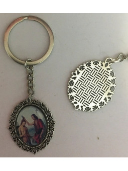 Heiliger Johannes der Täufer Emaillierter Schlüsselanhänger 45 x 30mm