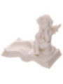 Weißer Cherub in Buch sitzend... 8 cm hoch x 9,5 cm breit