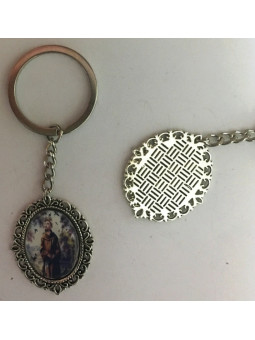 Heiliger Franz von Assisi emaillierter Schlüsselanhänger 45 x 30mm