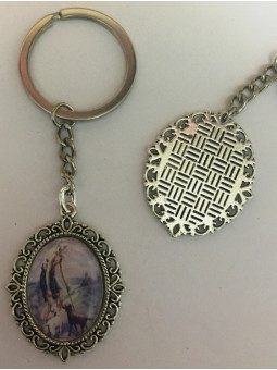 Heiliger Lazarus emaillierter Schlüsselanhänger 45 x 30mm