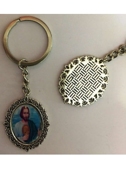 Emaillierter Judas Thaddäus Schlüsselanhänger 45 x 30mm