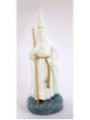 Kunsthandwerkliches Bild aus Kunstharz, 20cm, Nazarener, weiß