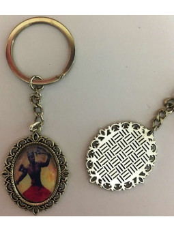 Emaillierter Chango Schlüsselanhänger 45 x 30mm