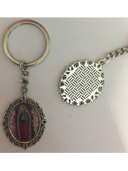 Santa Muerte emaillierter Schlüsselanhänger 45 x 30mm