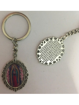 Santa Muerte emaillierter Schlüsselanhänger 45 x 30mm