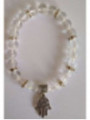 Kristallquarz-Mineral-Armband mit Hand der Fatima, Schutz