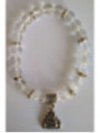 Kristallquarz-Mineralienarmband mit Wunsch-Buddha