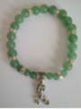 Grünes Quarz-Mineral-Armband mit Glücksfrosch