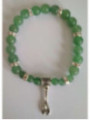 Grünes Quarz-Mineral-Armband mit Schlüssel zum Werk