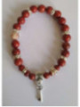 Rotes Jaspis-Mineral-Armband mit Schlüssel Öffnet Wege