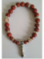 Rotes Jaspis-Mineral-Armband mit Figa-Faust, Verteidigung und Schutz