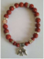 Rotes Jaspis-Mineral-Armband mit Wohlstandselefant
