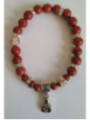 Rotes Jaspis-Mineralienarmband mit Geldtasche