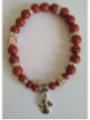 Rotes Jaspis-Mineral-Armband mit Engel