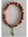 Rotes Jaspis-Mineral-Armband mit Schlüssel zur Arbeit