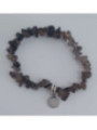 Rauchquarz-Chip-Armband mit St. Benedikt-Medaille, Schutz