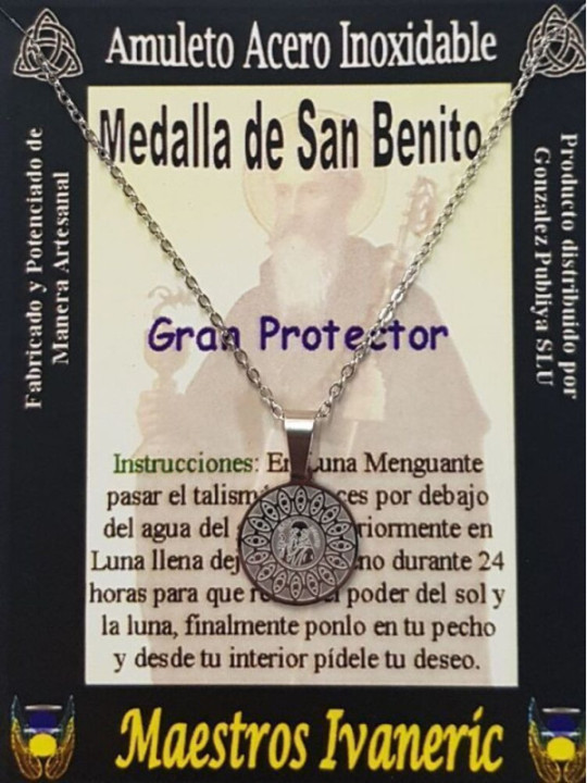 Kaufen Sie 5 Stücke handgefertigte Edelstahl Talisman, Saint Benedict, Great Protector