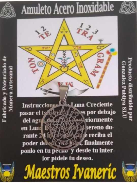 Kaufen 5 Stücke HandgefertigtEdelstahl Talisman, durchbrochene Medaille Tetragrammaton. 2,7 Durchm.
