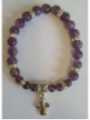 Amethyst-Mineral-Armband mit Engel