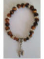 Tigerauge-Mineralienarmband mit keltischer Axt