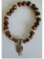 Tigerauge-Mineral-Armband mit Sankt Michael, Verteidigung und Schutz