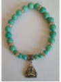 Türkis-Mineral-Armband mit Wunsch-Buddha.