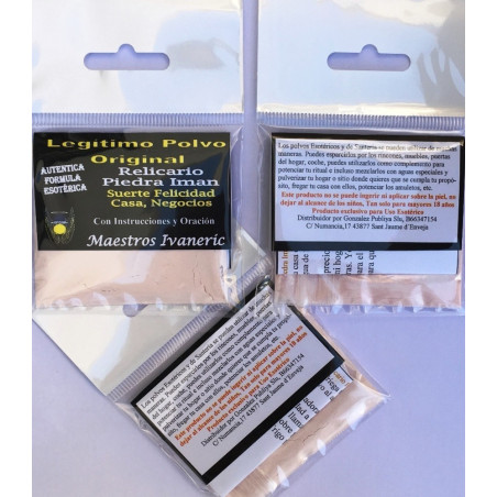 Magnet Stein Medaillon. Glück mit Anleitung und Gebet