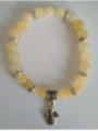Gelbes Jaspis-Mineral-Armband mit Engel