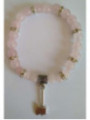 Rosenquarz-Mineral-Armband mit Axt zieht die Liebe an