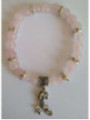 Mineralienarmband Rosenquarz mit Frosch, Glücklich in der Liebe