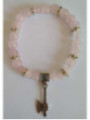Rosenquarz-Mineralienarmband mit keltischer Axt