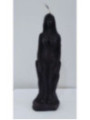 Große schwarze Kerze Frau 20cm