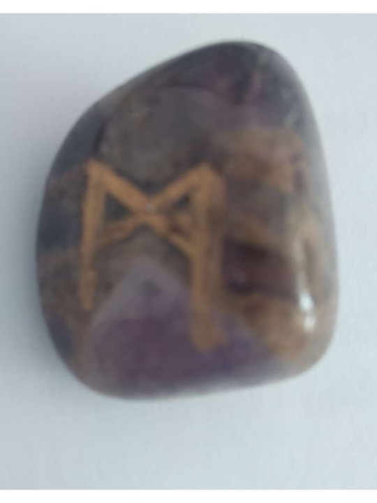 Amulett der Amethyst-Runen Mannaz. Die Menschheit.