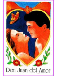 Plastifizierter Abdruck von Don Johannes des Liebes, 5x7,5cm.